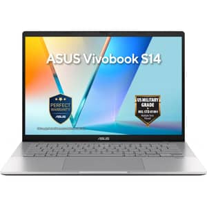 Asus Vivobook S14 (2026) Laptop - 2nd Series / Intel Core 5-210H / 14inch WUXGA / 512GB SSD / 16GB RAM / Shared Intel UHD Graphics / Windows 11 Home / English & Arabic Keyboard / Cool Silver / Middle East Version - [S3407VA-LY143W]
