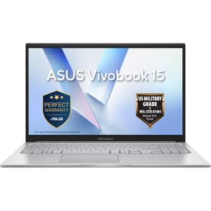 Asus Vivobook 15 (2026) Laptop - 3rd Series / Intel Core 7-350 / 15.6inch FHD / 512GB SSD / 16GB RAM / Shared Intel Graphics / Windows 11 Home / English & Arabic Keyboard / Cool Silver / Middle East Version - [X1504MA-E8044W]