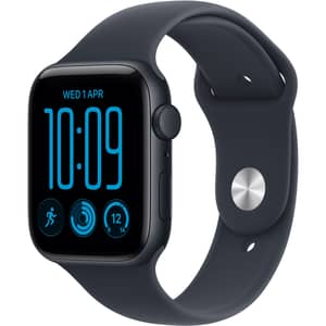 Apple Watch SE 3 GPS, 40mm Midnight Aluminum Case with Navy Blue Sport Band - M/L
