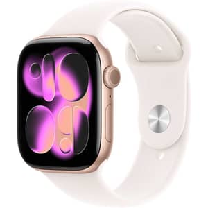 Apple Watch Series 11 GPS, 42mm Rose Gold Aluminum Case with Light Blush Sport Band - M/L