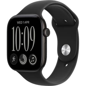Apple Watch Series 12 GPS, 46mm Black Aluminum Case with Black Sport Band - M/L - Pre-order