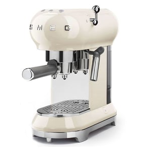 Smeg Espresso Coffee Machine Cream ECF01CRUK