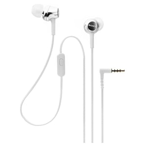 

Sony In-Ear Headphones with Mic White MDREX155APW