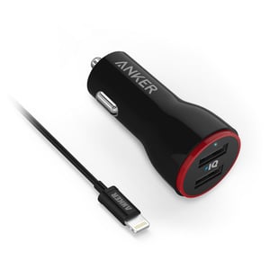 Anker B2310H11 Power Drive 2Port Car Charger With Micro USB Cable 9m Black OX