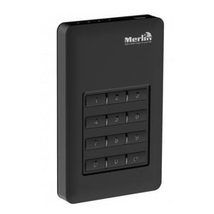 Merlin Data Safe Hard Drive Built In Keypad 2TB Black 92845