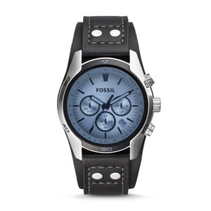 Fossil CH2564 Coachman Chronograph Black Leather Watch