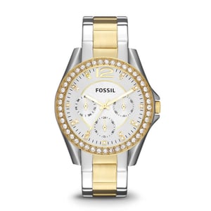 Fossil ES3204 Riley Multifunction Two-Tone Stainless Steel Watch
