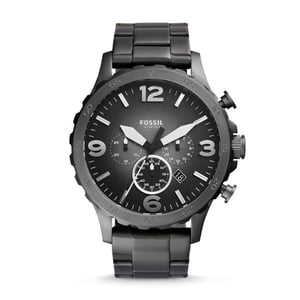 Fossil JR1437 Nate Chronograph Smoke Stainless Steel Watch