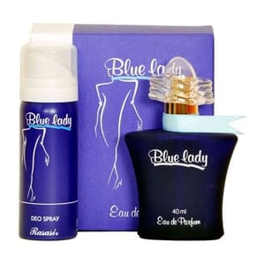 

Rasasi Blue Lady 40ml EDP + Deo Spray For Women