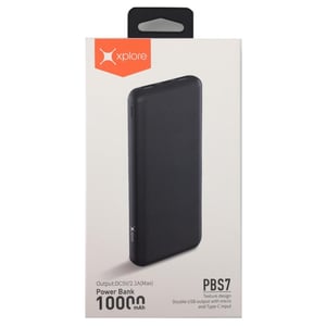 

Xplore Powerbank 10000mAh Texture Design With Micro & Type C - Black