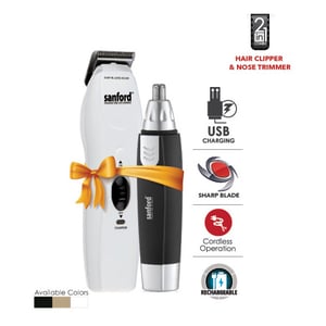 Sanford Rechargeable Cordless Hair Clipper And Nose Trimmer SF9700HNC