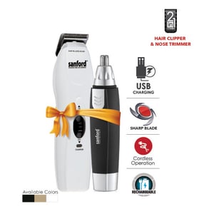 

Sanford Rechargeable Cordless Hair Clipper And Nose Trimmer SF9700HNC