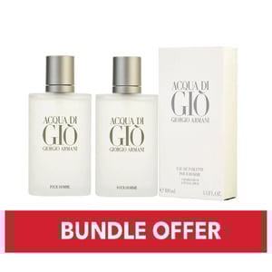

Armani Acqua Di Gio Eau De Toilette For Men 100ml Pack of 2 - Bundle Offer