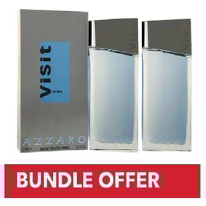

Azzaro Visit Eau De Toilette For Men 100ml Pack of 2 - Bundle Offer
