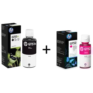 

HP GT51XL X4E40AE Original Ink Bottle Black+GT52 M0H55AE Original Ink Bottle