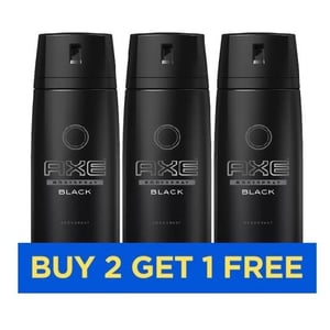 

AXE Black Body Spray 150ml Buy 2 Get 1