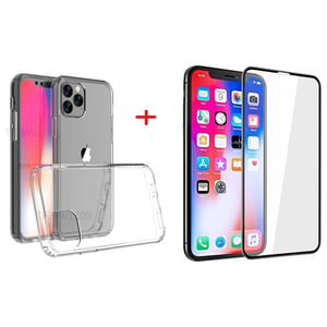 

Glassology TG Screen Protector With Back Clear Case For iPhone 11Pro