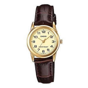 

Casio Brown Leather Women Watch LTP-V001GL-9BUDF