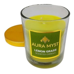 

Aura Myst Candle With Gold Lid Lemon grass