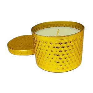 

Aura Myst 5oz Hammered Copper Candles With Lid Wood & Cloves