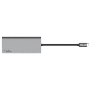 

Belkin Usb-C Multimedia Hub With Hdmi, Ethernet, Sd Slot & 60W Pd Charging, Grey