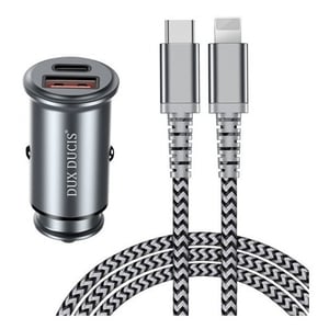

Dux Ducis B50 Car Charger PD + QC Series Silver with 1m Lightning
