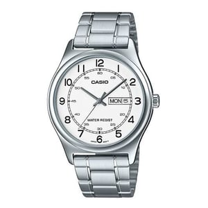 

Casio Enticer Silver Stainless Steel Men Analog Watch MTP-V006D-7B2