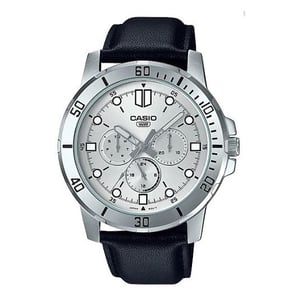 

Casio Enticer Black Leather Men Analog Watch MTP-VD300L-7E