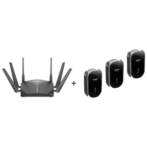 Dlink DIR3060 EXO AC3000 Smart Mesh Wifi Router + 3X DRA2060 AC2000 Mesh Range Extender