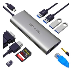 

Max & Max 11 in 1 USB-C Hub Grey MXMC105