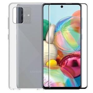 

Smart Premium Glass Screen Protector with Back Case Clear Samsung A71