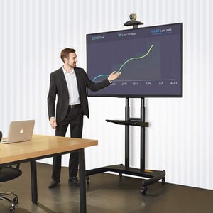 NB AVA1800701P Multi-Functional Mobile Cart TV Stand Black 55" - 90"