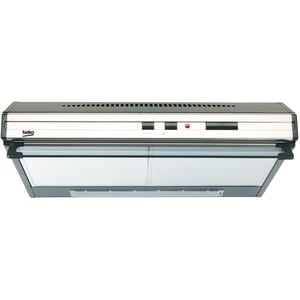 Beko 60cm Recirculation Hood, 380m³/h Ventilation, Dishwasher-Safe Filters, Metal Cassette Filter, Mechanical Slider Control, Stainless Steel - CFB6433XH