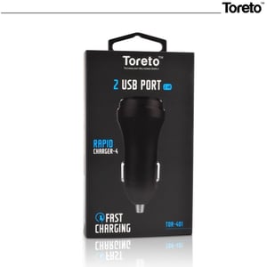 

Toreto Dual USB Port Car Charger 1.2m Black