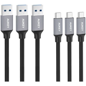 

Aukey CMD1 USB Type C Cable 1m Black - Set of 3
