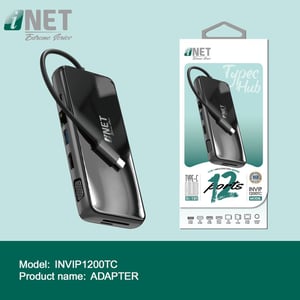

Inet INVIP1200TC 12 in 1 USB Type-C USB Hub