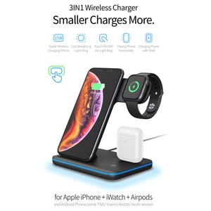 

Maxguard 3 In 1 Wireless Charging Dock Station Black