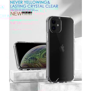 

Ezzi Tech Crystal Case with Screen Protector Clear iPhone 12