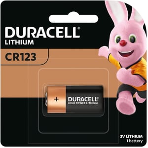 

Duracell Lithium CR123 Battery Black and Gold