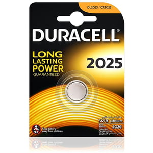 Duracell Lithium CR2025 Battery Silver