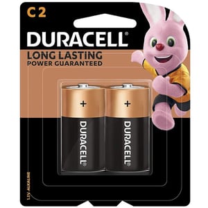 Duracell Long Lasting C Battery Black and Gold (Pack of 2pcs)