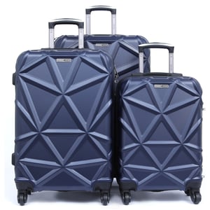 

Para John 3pcs Matrix Trolley Luggage Set Blue