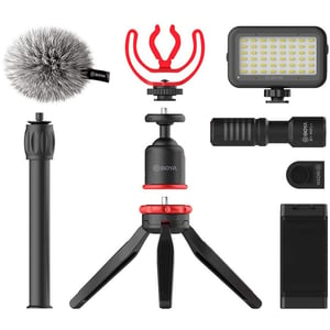 Boya All in One Video Kit With Shotgun Microphone Black