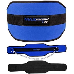 Max Strength CrossFit Sport Belt With Chain Adjustable Heavy Duty Neoprene Padded Weightlifting Bodybuilding Gym Training