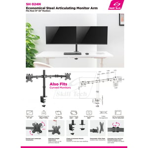 Skilltech Articualting Deskt Mount ST-SH 024N