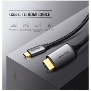 

Ugreen USB Type-C to HDMI Cable 1.5m Grey Black