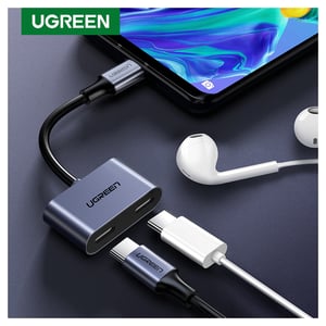 

Ugreen 2-in-1 USB Type C Headphone & Charge Adapter Silver