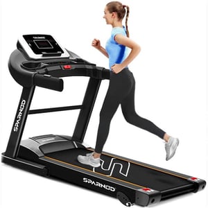 

Sparnod Fitness Automatic Treadmill- Foldable Motorized Treadmill for Home Use - STH-1200 (3 HP Peak)
