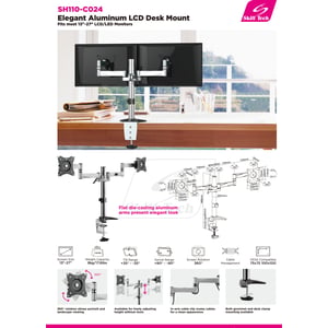 Skilltech Elegent Aluminium Deskttop Articulating mount
