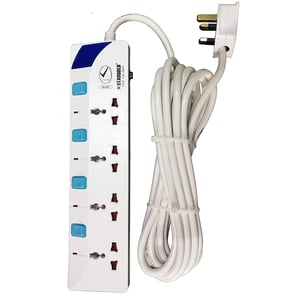 Stargold Overload Protector Electric Charging Lead 4 AC Long Power Cable 5mtr White